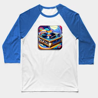 LP Record Player Baseball T-Shirt